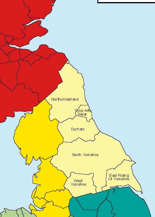 Map North East Region | Association of Paediatric Chartered ...